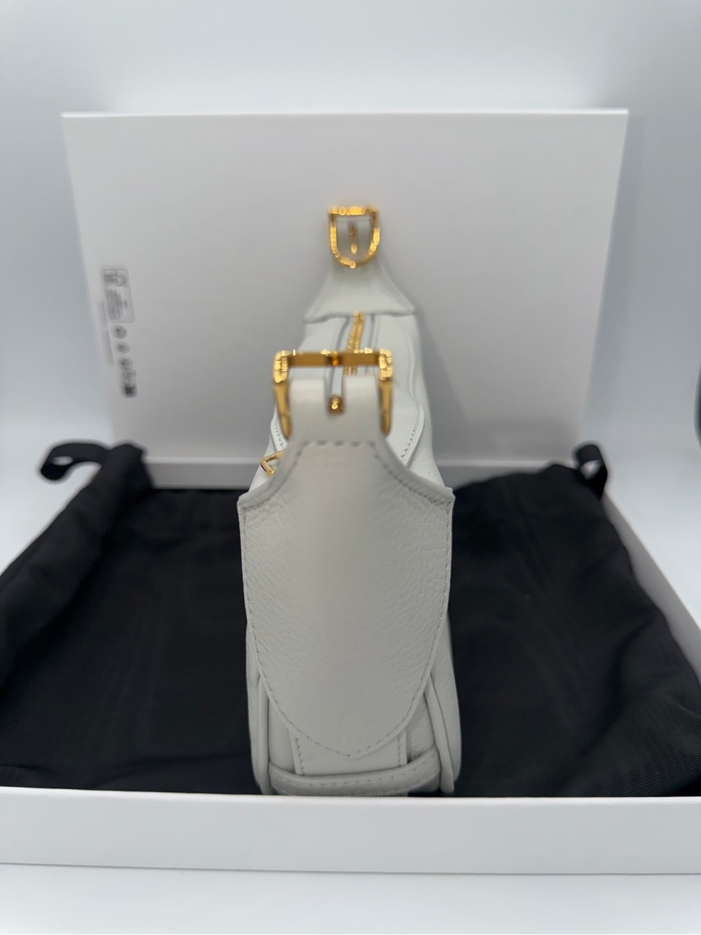 Celine Supple Calfskin Mini Romy Shoulder Bag Ivory Color - Picture 3 of 7